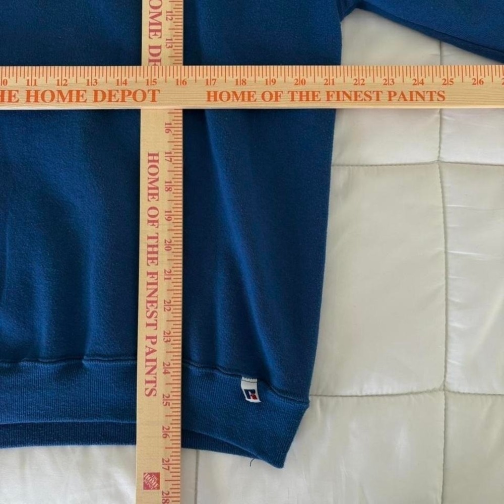 Vintage Russell Athletic Blue Crewneck Sweatshirt with Golf Hole Embroidery - Picture 3 of 5